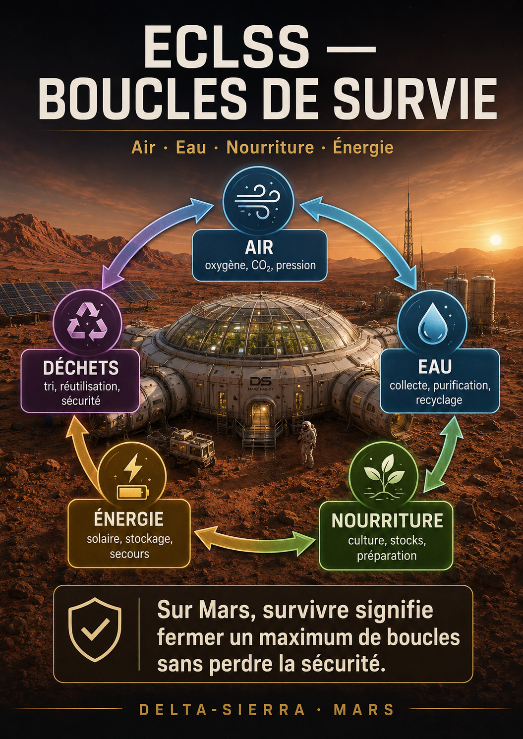 Boucle fermée de l’air.