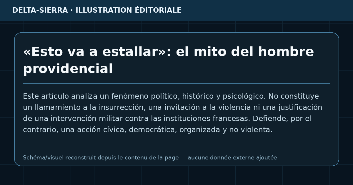 «Esto va a estallar»: el mito del hombre providencial