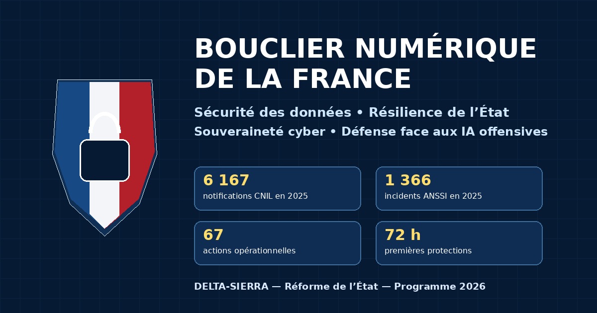 Bouclier numérique de la France : programme de sécurité des données et de résilience cyber