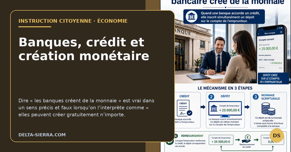 Banques, crédit et création monétaire