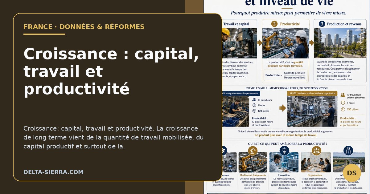 Croissance : capital, travail et productivité