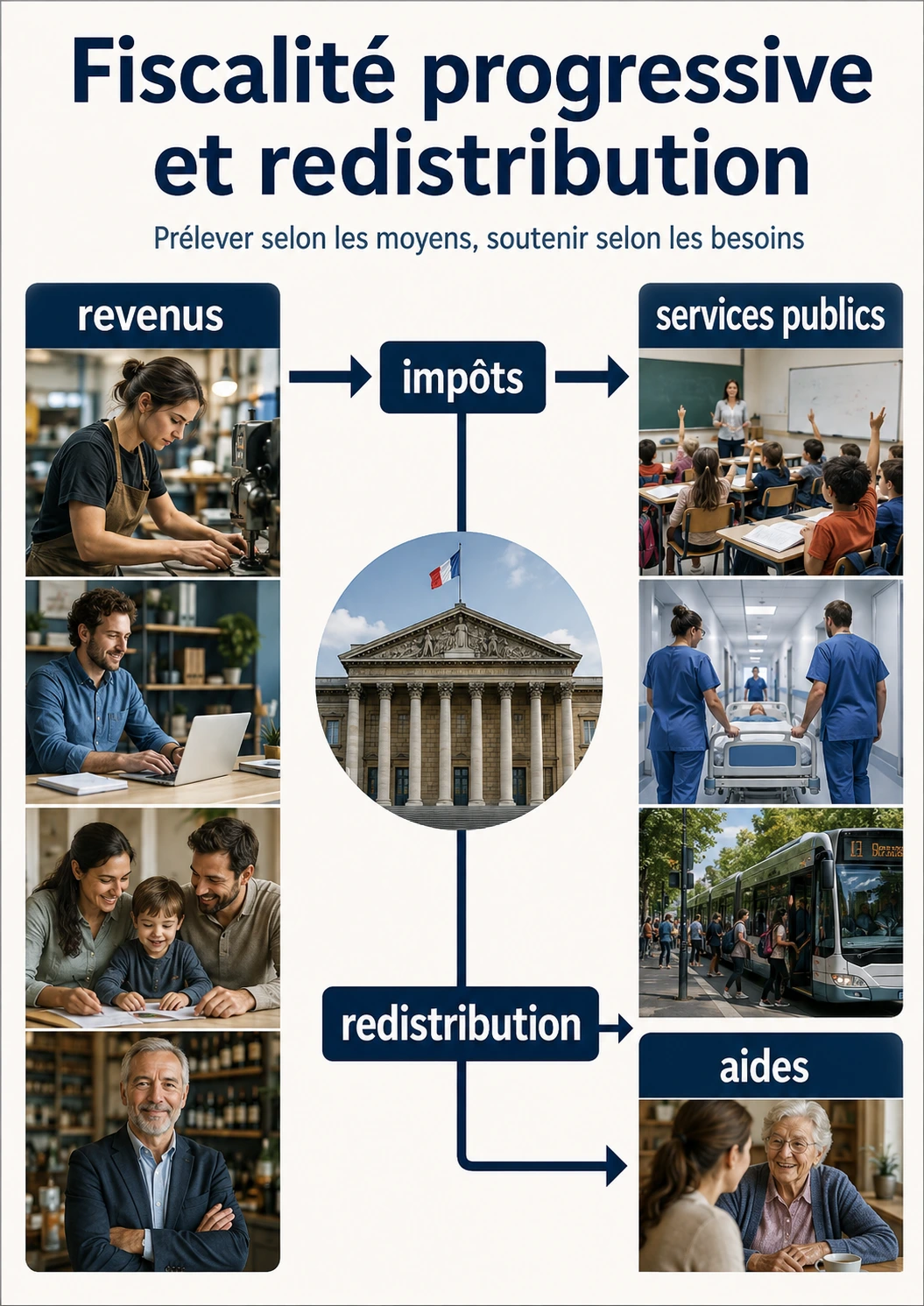 Fiscalité progressive et redistribution
