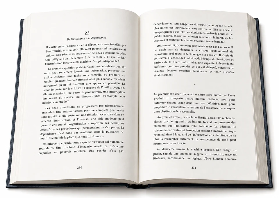 Un développement sur la rupture des compétences et la dépendance aux systèmes techniques.