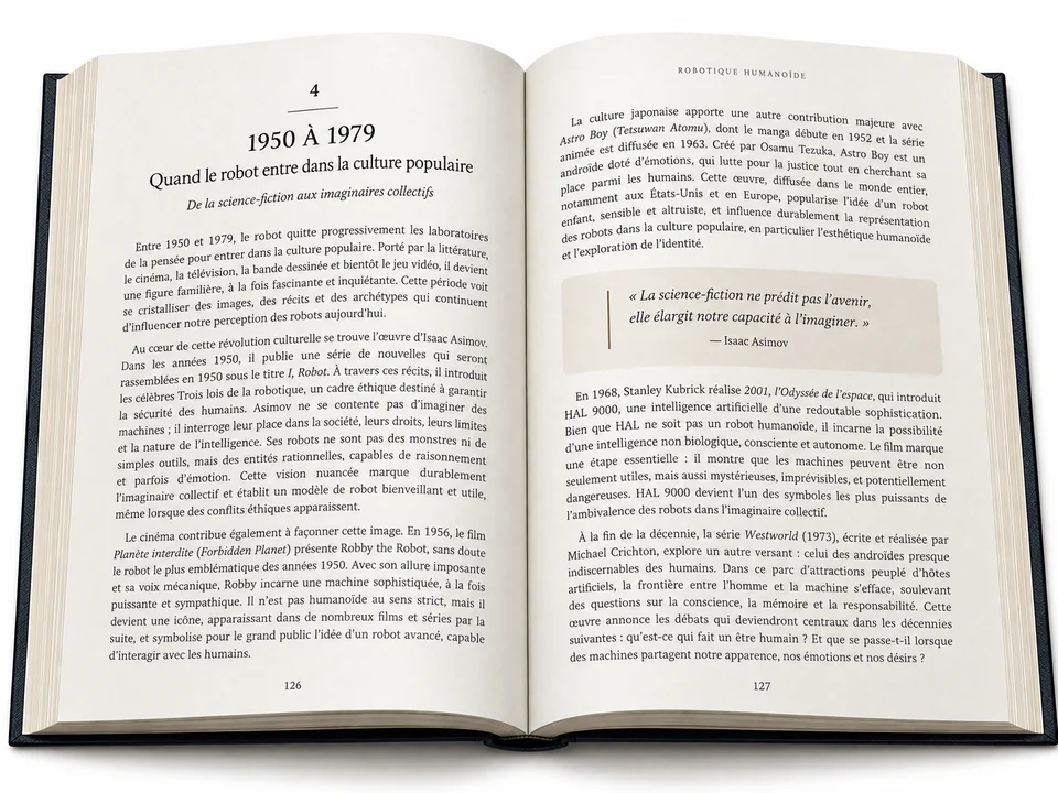 Extrait intérieur — robotique humanoïde : technologies, usages et prospective.