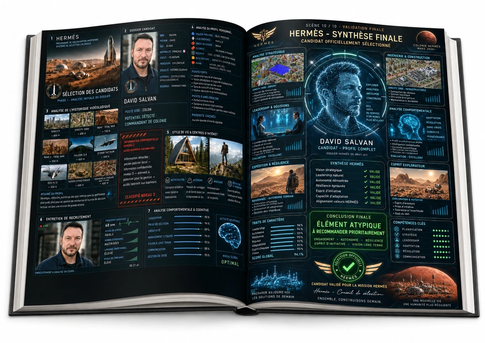 Une fiche de synthèse visuelle du projet HERMES et de son potentiel opérationnel.