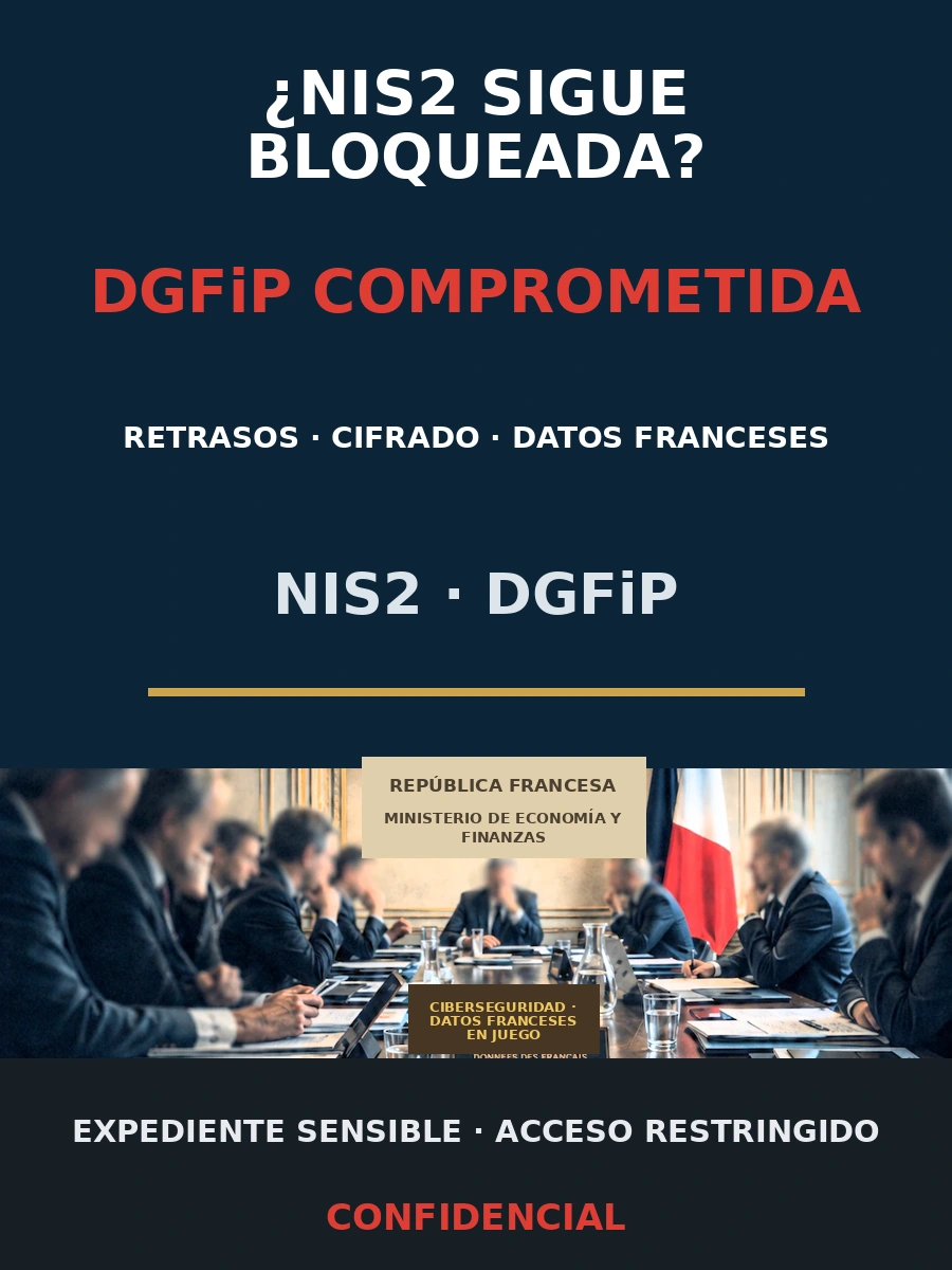 NIS2 bloqueado: archivo confidencial del Ministerio de Finanzas — DGFiP comprometido, retrasos, cifrado y datos de ciudadanos franceses