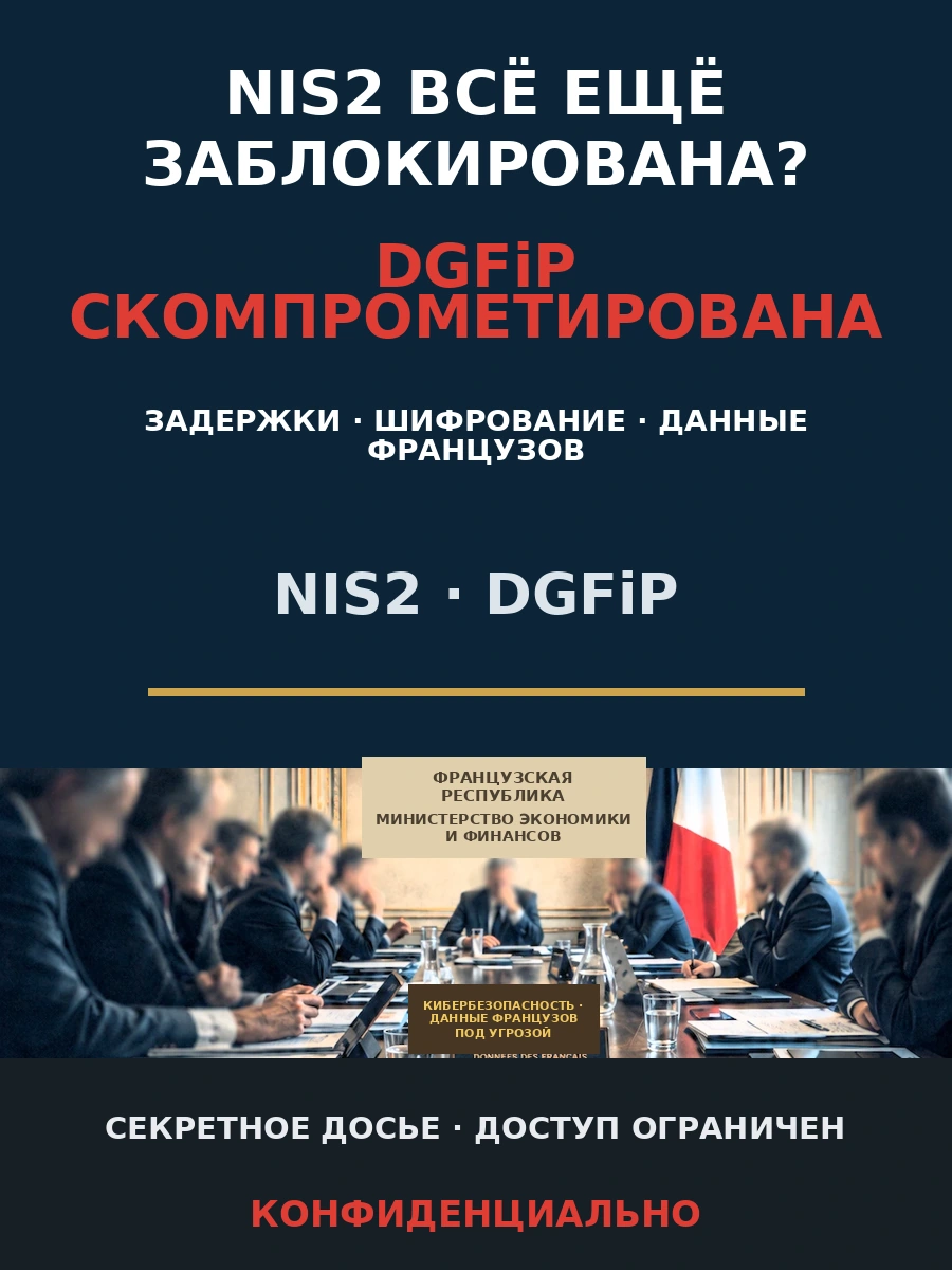 NIS2 заблокирован: конфиденциальный файл в Министерстве финансов — DGFiP скомпрометирована, задержки, шифрование и данные французских граждан