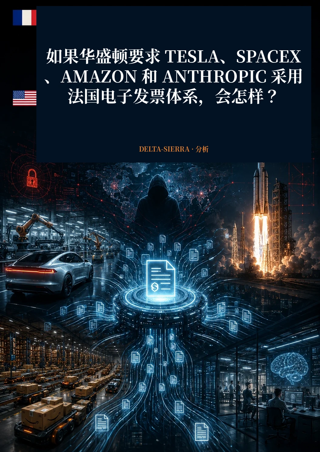如果华盛顿强制Tesla、SpaceX、Amazon和Anthropic采用法国的电子发票系统会怎样?