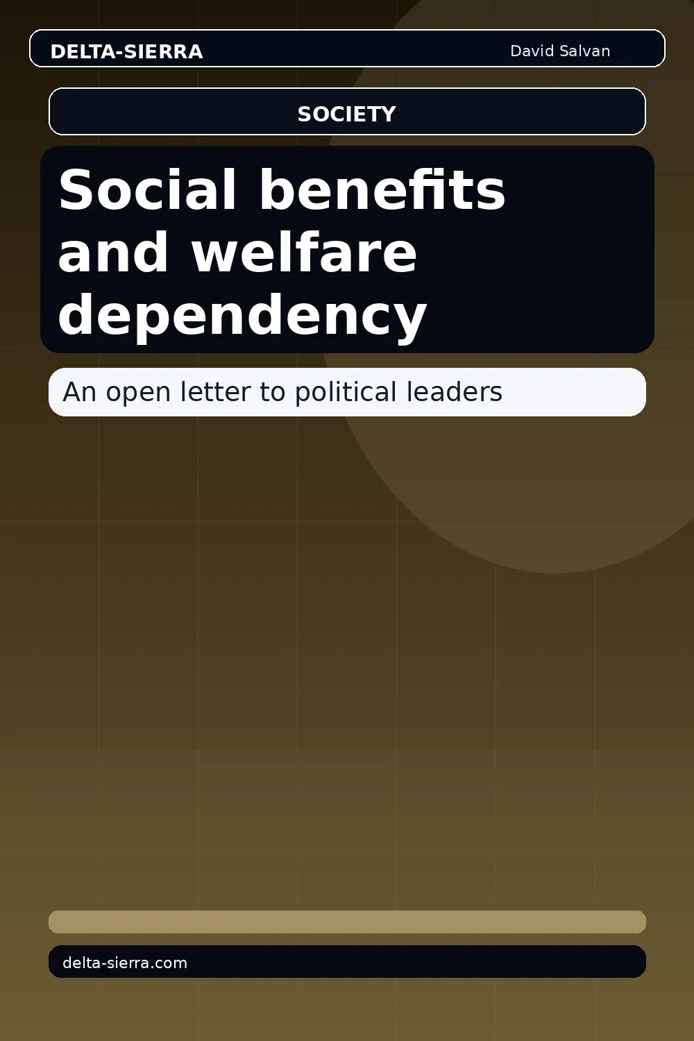 Social benefits and welfare dependency