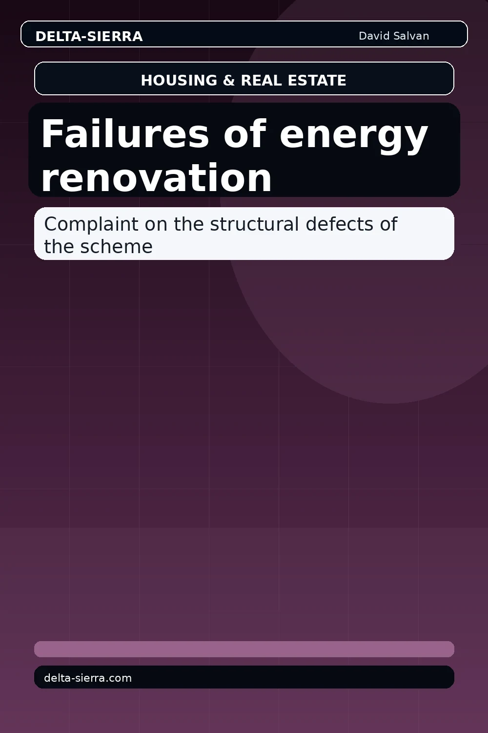 Failures of energy renovation