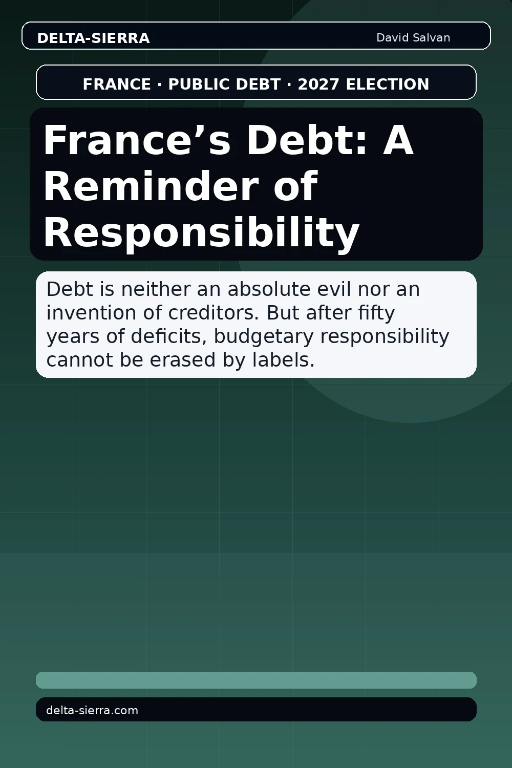 France’s Debt: A Reminder of Responsibility