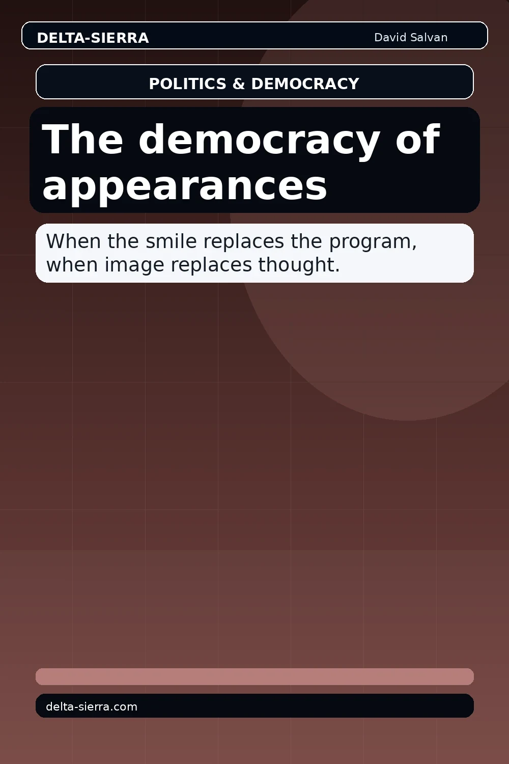 The democracy of appearances