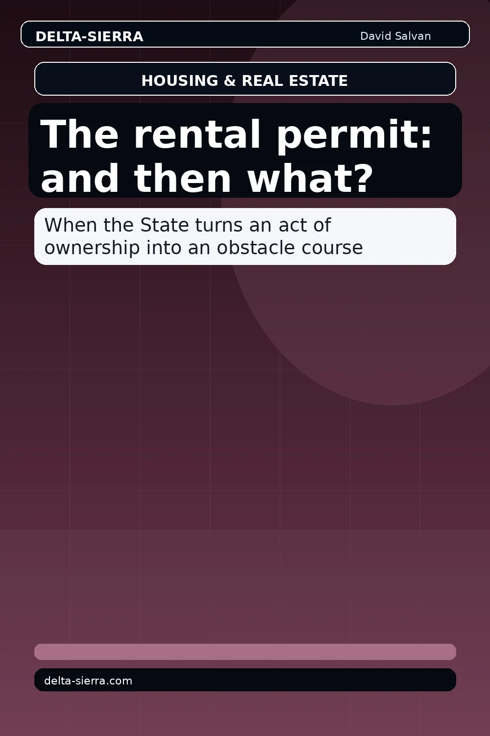 The rental permit: and then what?