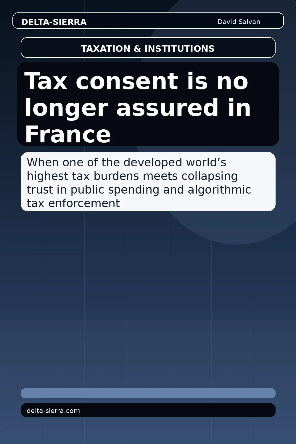 Tax consent is no longer assured in France
