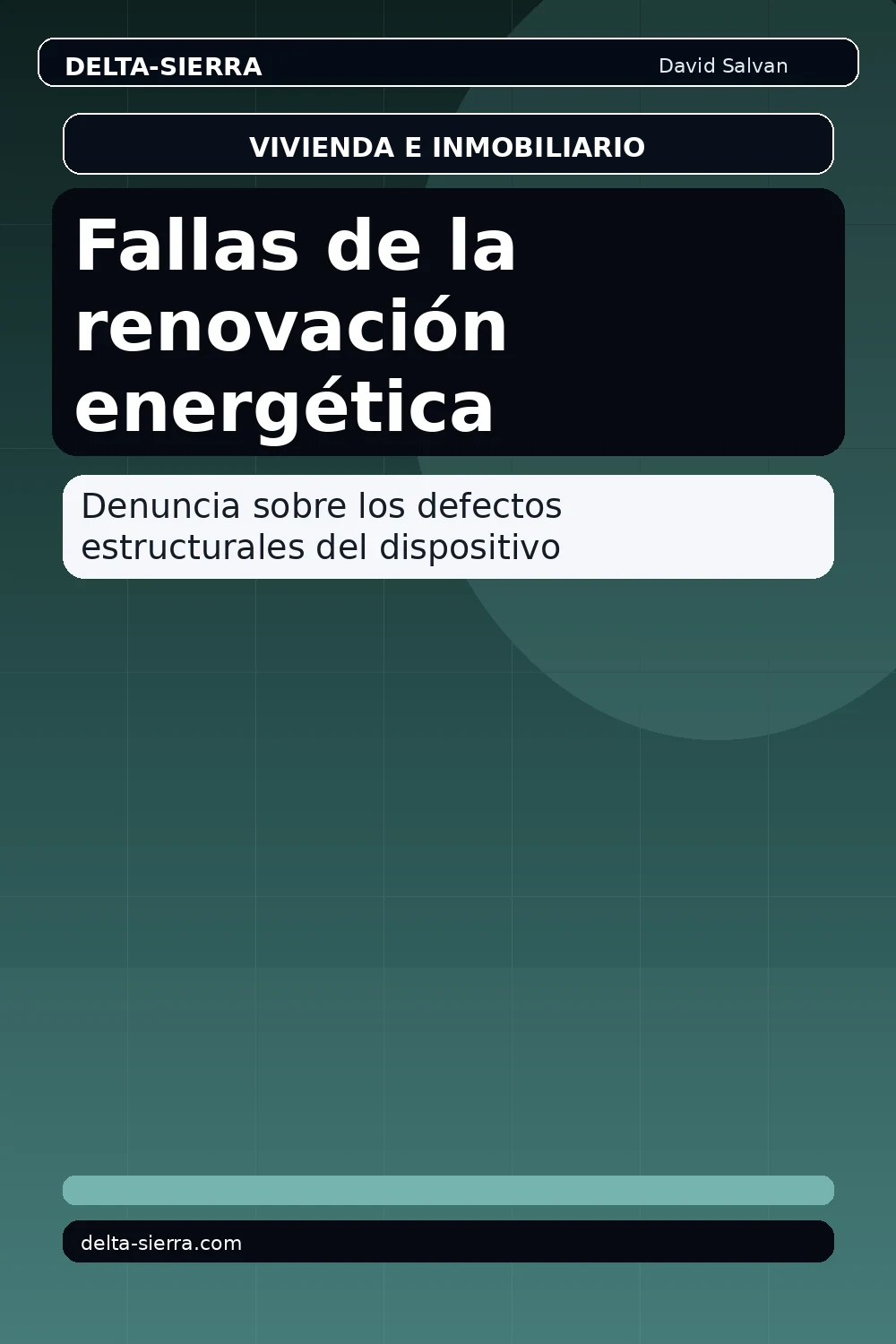 Fallas de la renovación energética