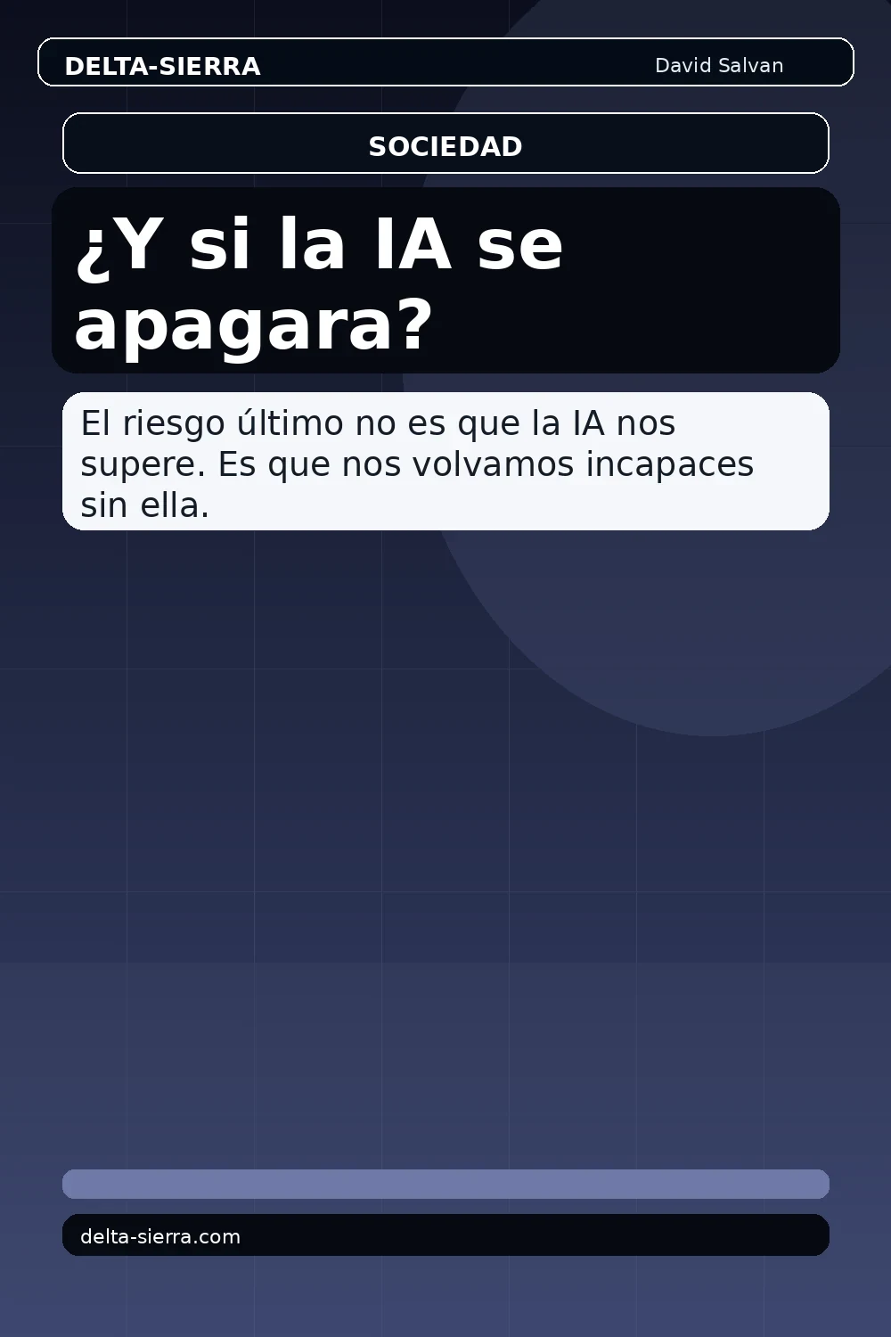 ¿Y si la IA se apagara?