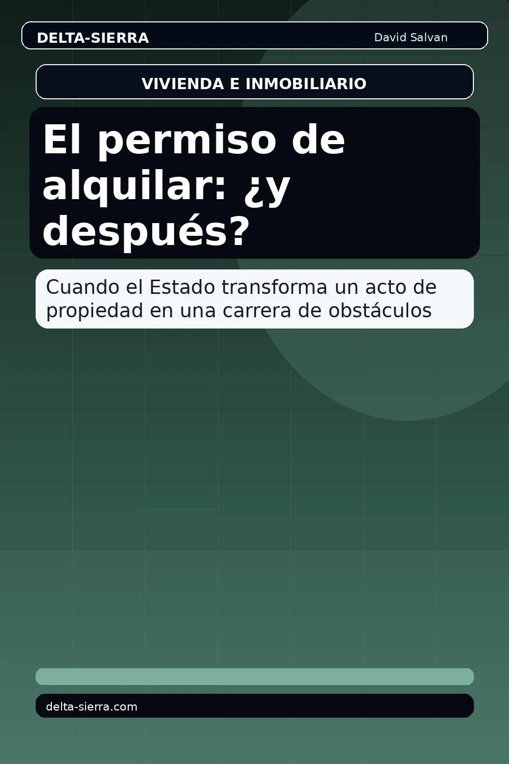 El permiso de alquilar: ¿y después?