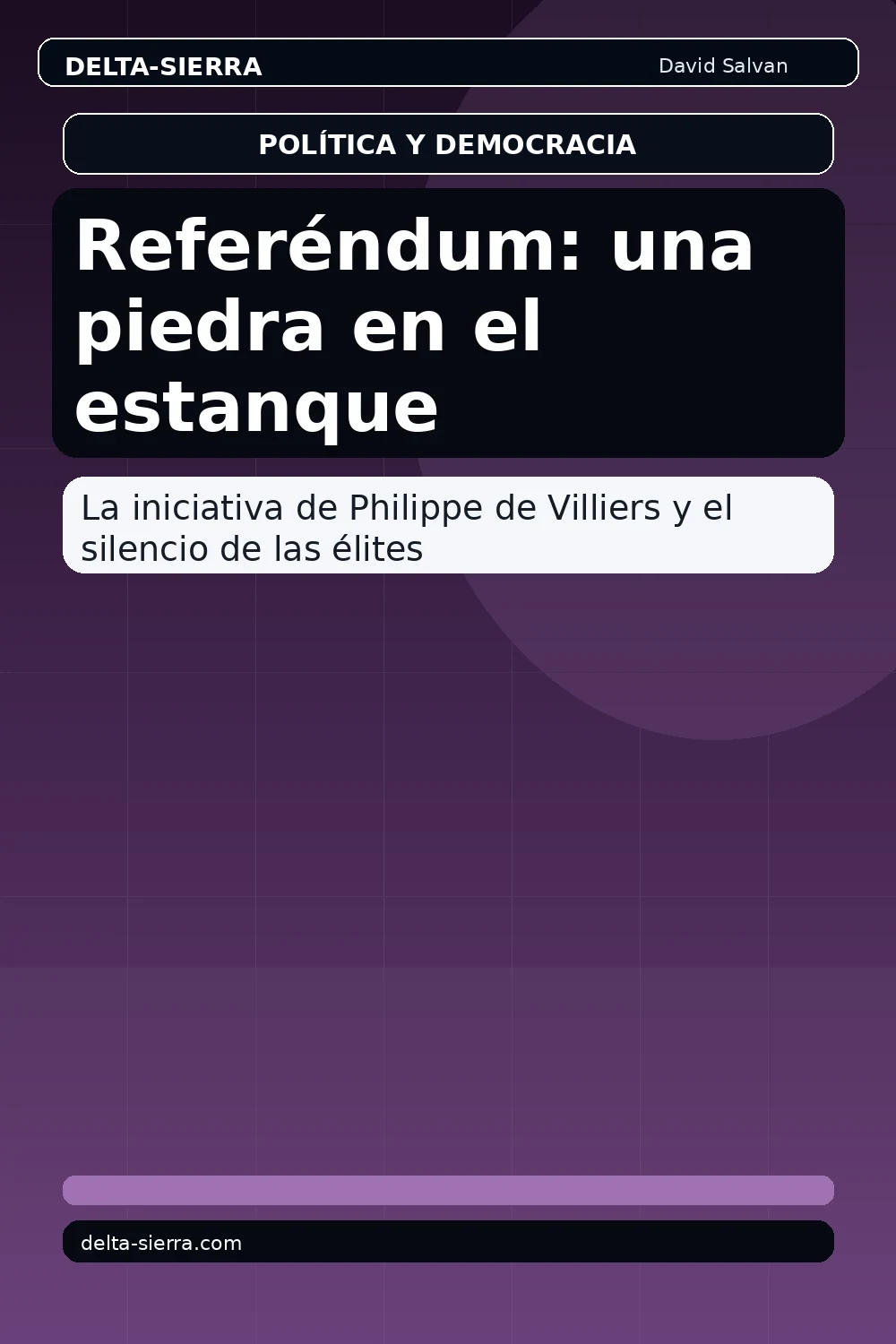 Referéndum: una piedra en el estanque