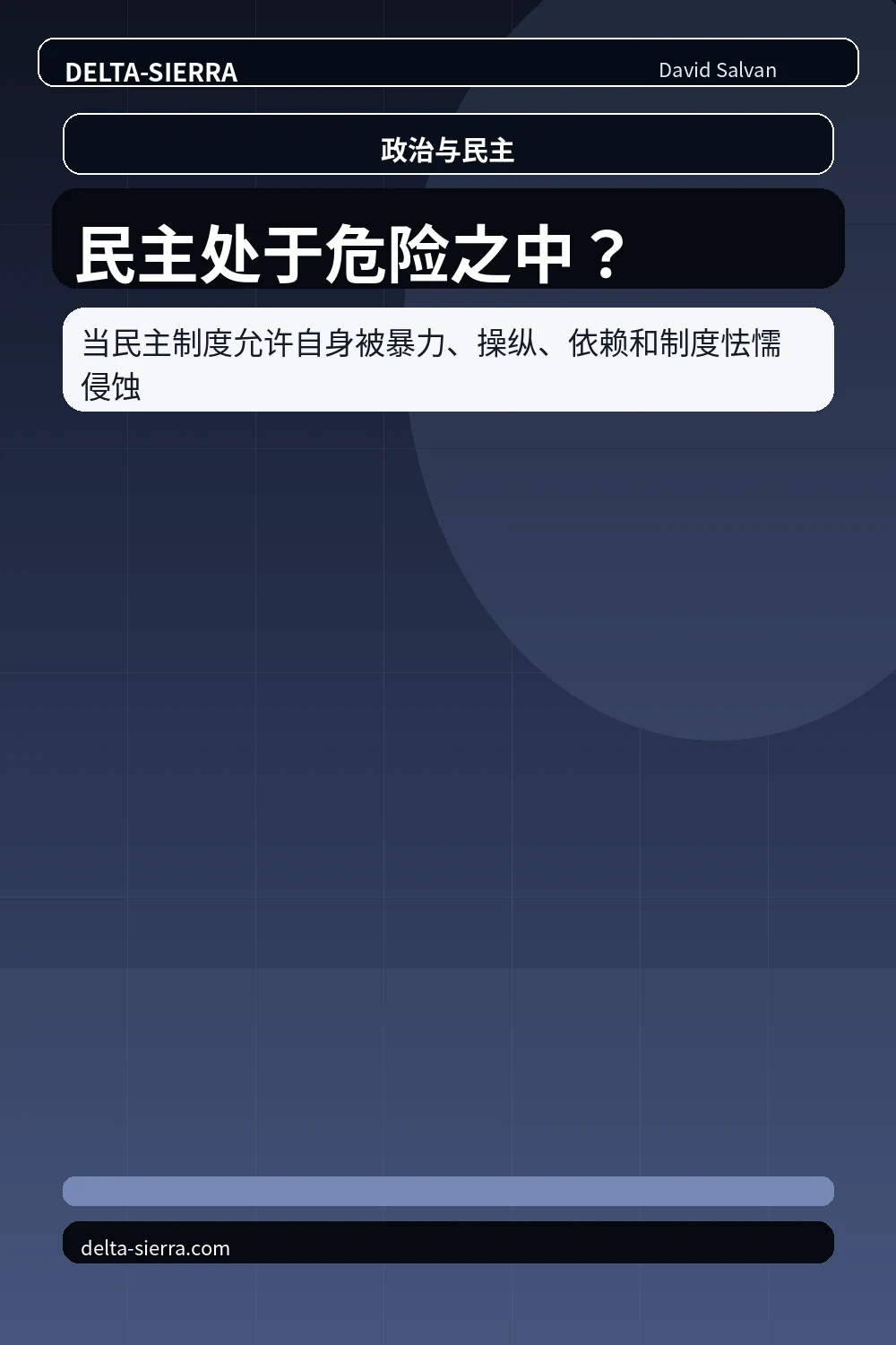 民主处于危险之中?
