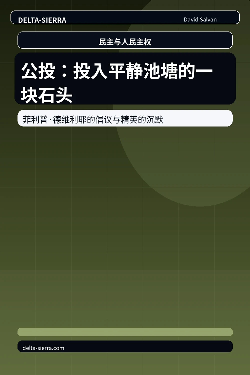 公投：投入平静池塘的一块石头