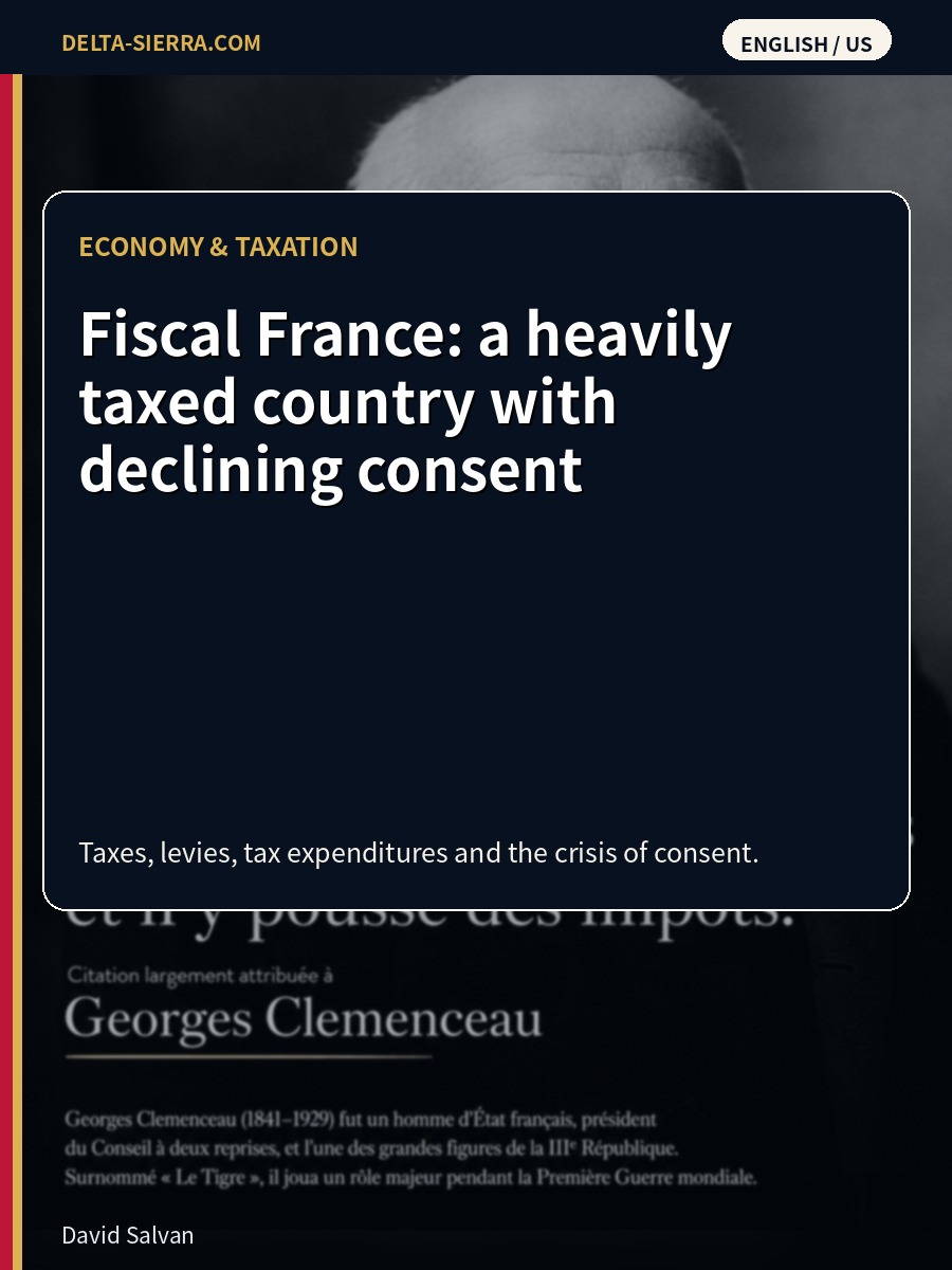 Fiscal France: a heavily taxed country with declining consent