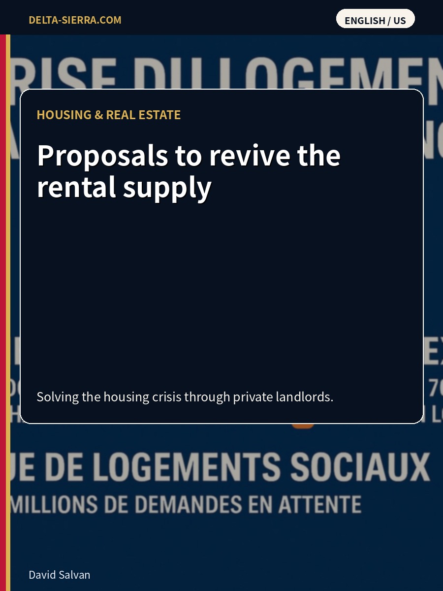 Proposals to revive the rental supply