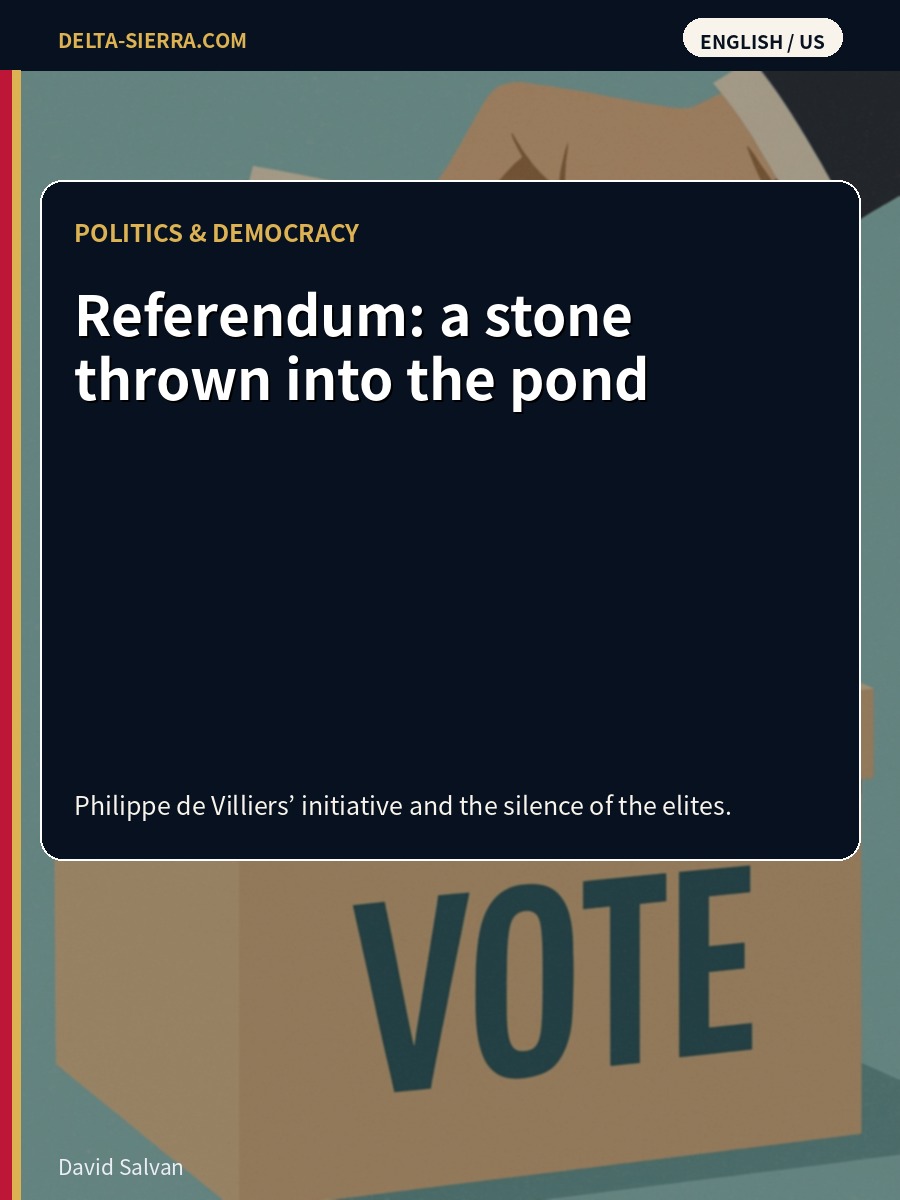 Referendum: a stone thrown into the pond