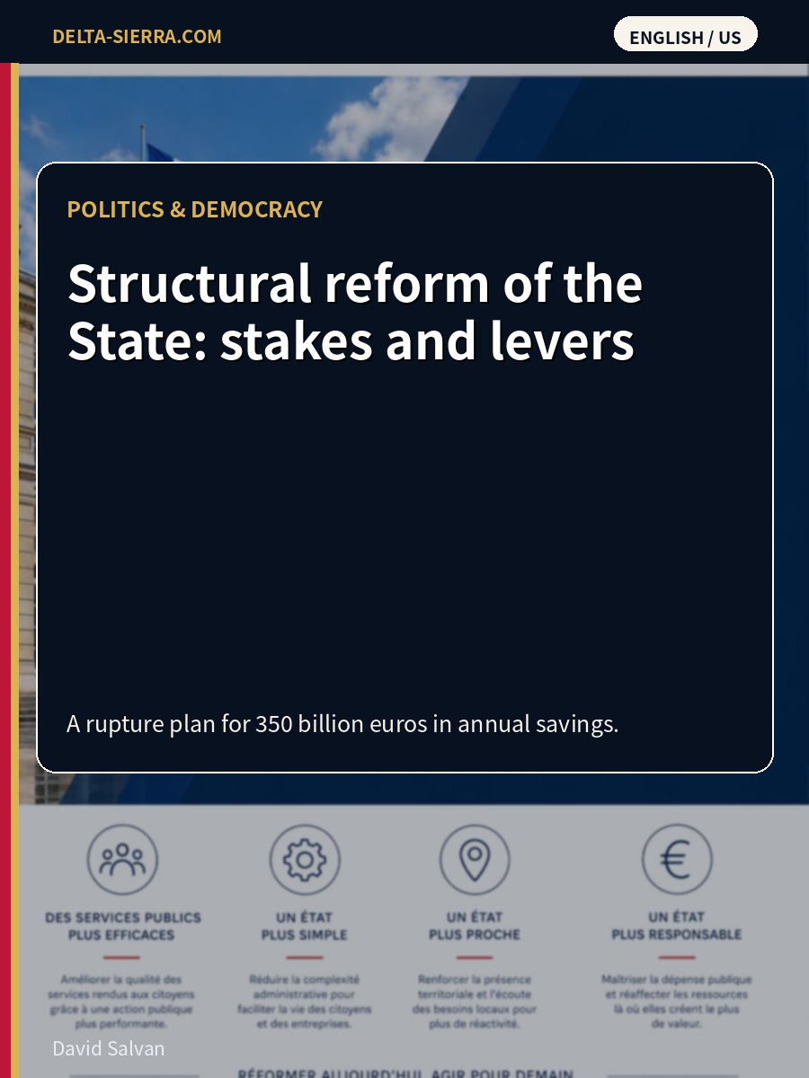 Structural reform of the State: stakes and levers
