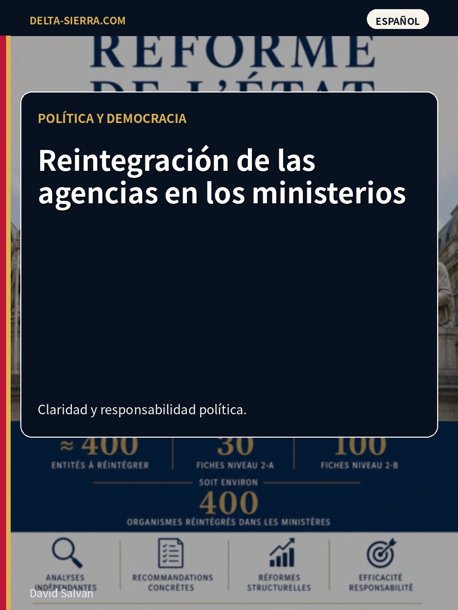 Reintegración de las agencias en los ministerios
