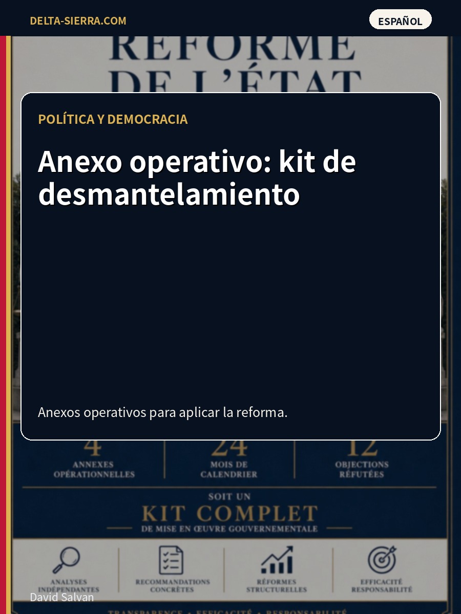 Anexo operativo: kit de desmantelamiento