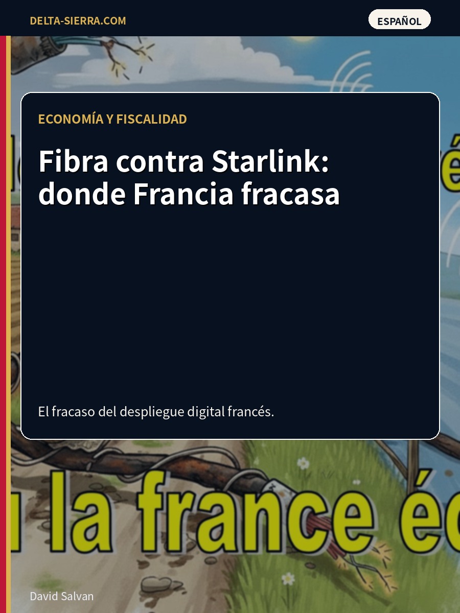 Fibra contra Starlink: donde Francia fracasa