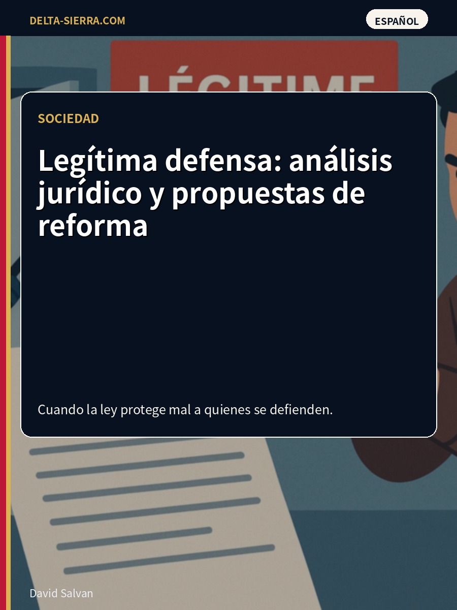 Legítima defensa: análisis jurídico y propuestas de reforma