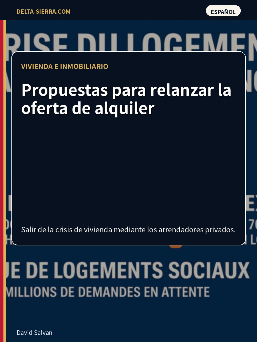 Propuestas para relanzar la oferta de alquiler