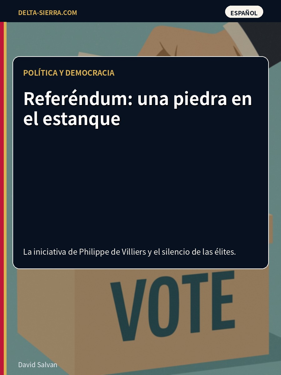 Referéndum: una piedra en el estanque