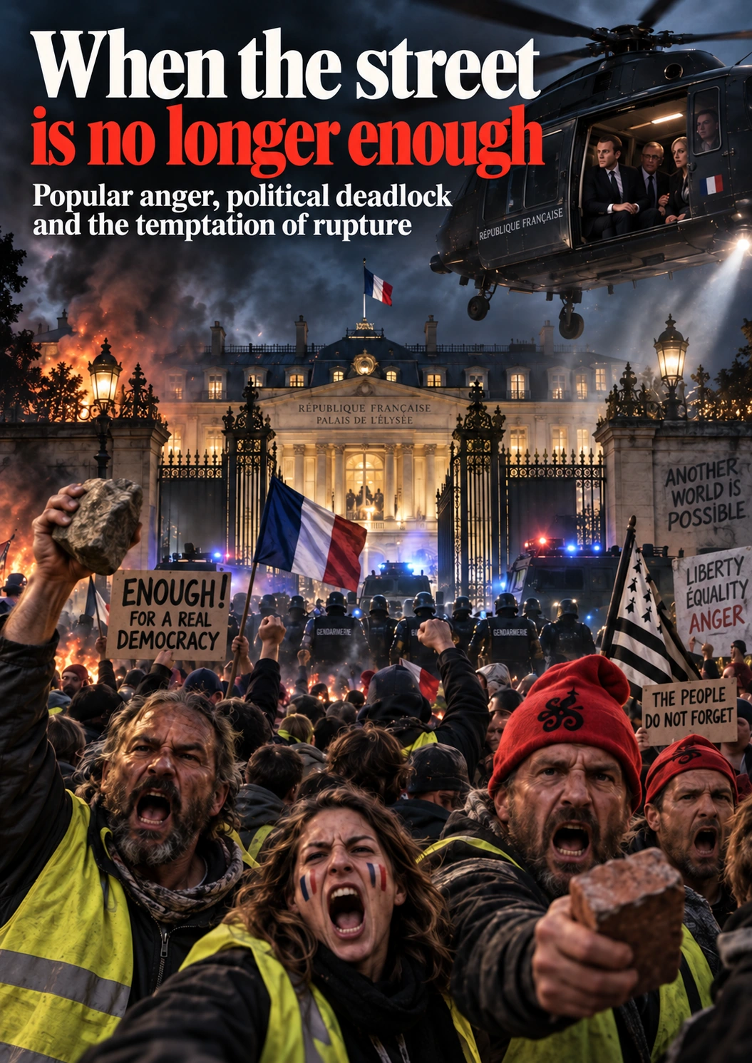 When the street is no longer enough — Popular anger, political deadlock and the temptation of rupture