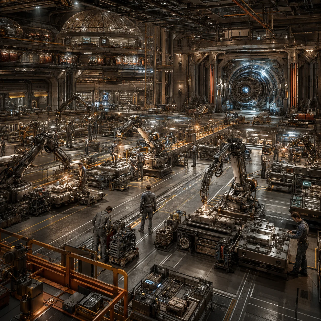 Workshops, maintenance, spare parts, raw materials and local manufacturing