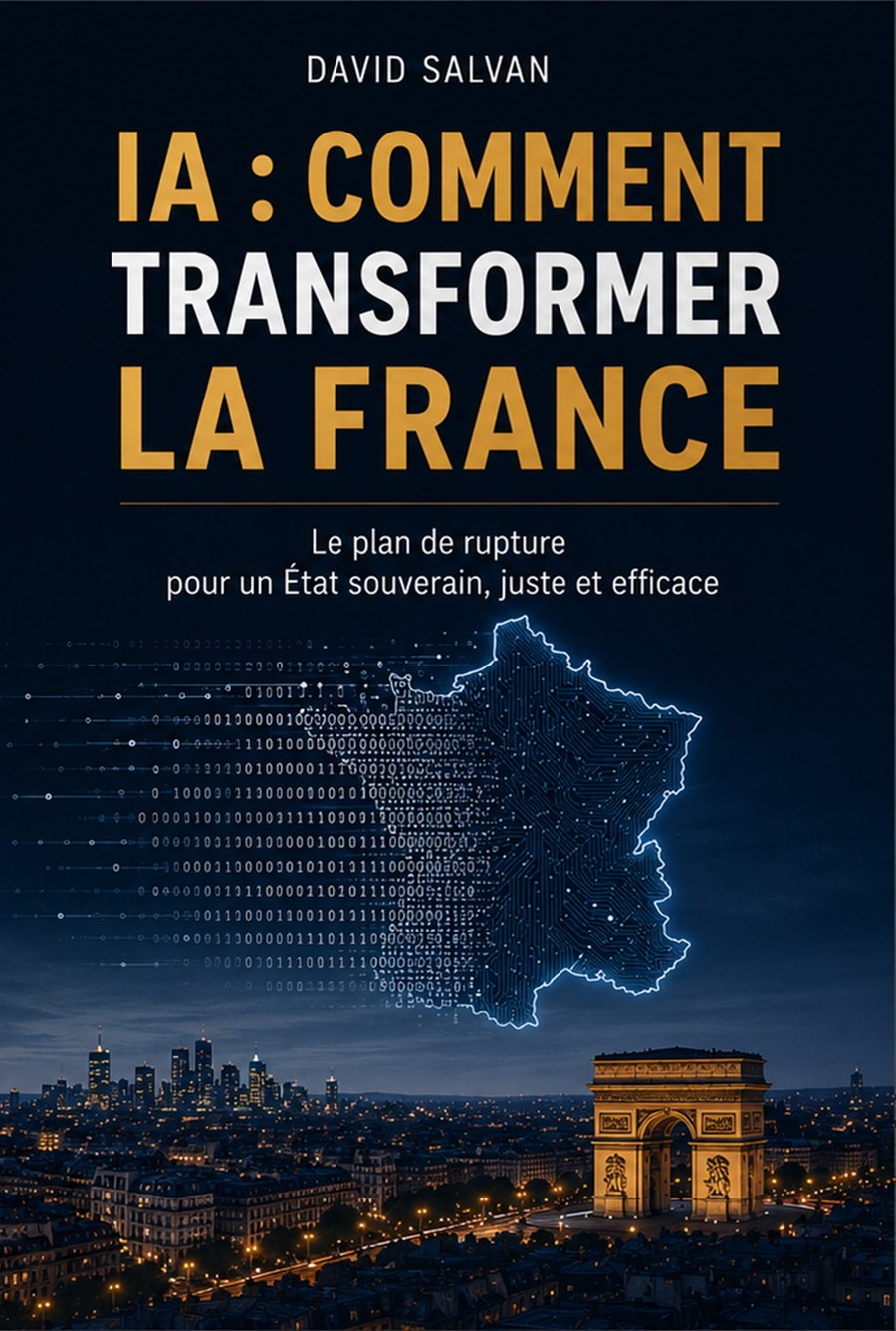 Couverture du livre IA : comment transformer la France, de David Salvan