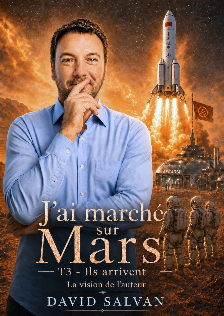 Couverture de J’ai marché sur Mars — T3 : Ils arrivent — La vision de l’auteur, de David Salvan.