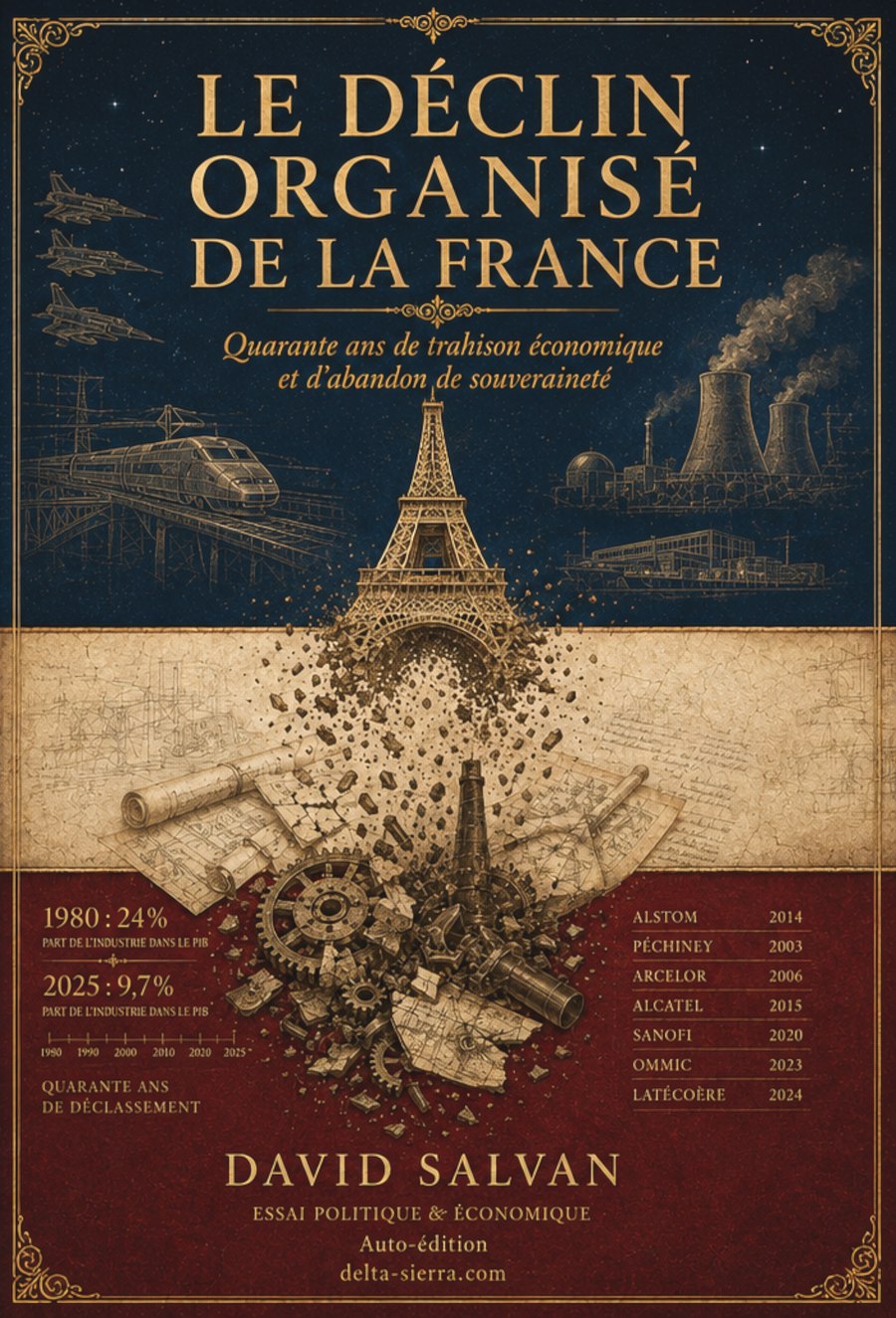 Couverture du livre Le Déclin organisé de la France, de David Salvan