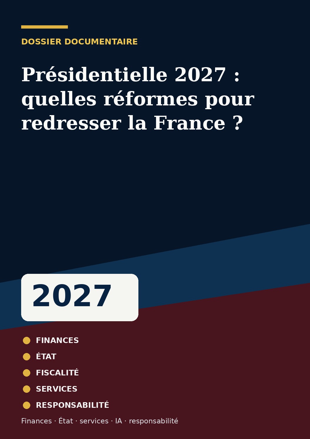Présidentielle 2027 : quelles réformes pour redresser la France ?