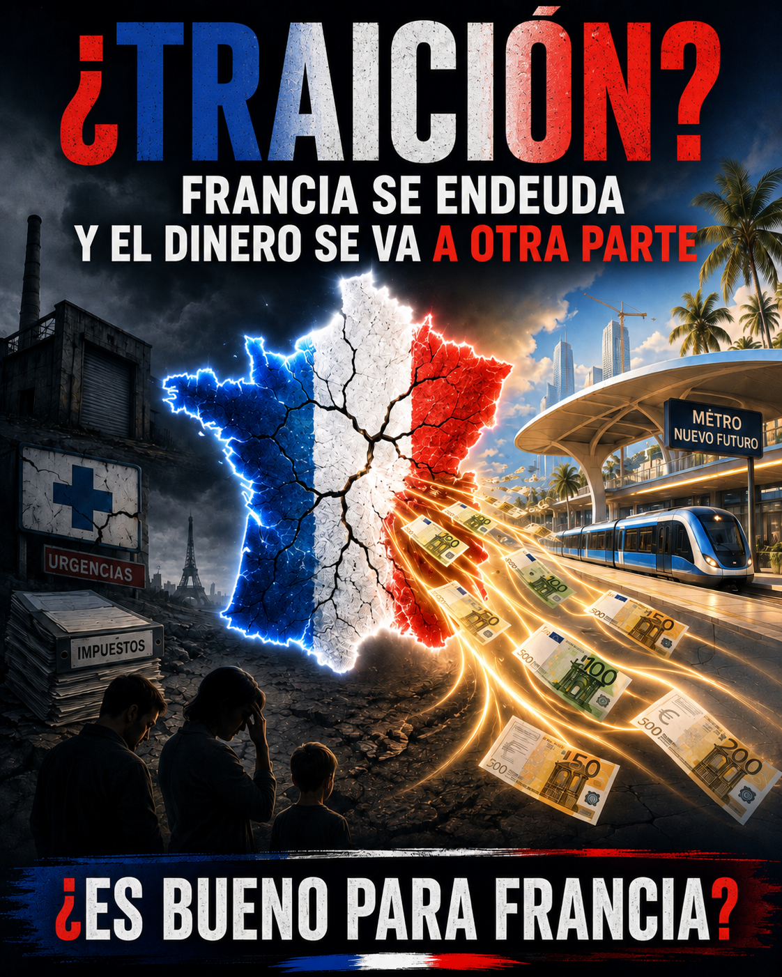 Ilustración: ¿Traición? Francia se endeuda y el dinero se va a otra parte