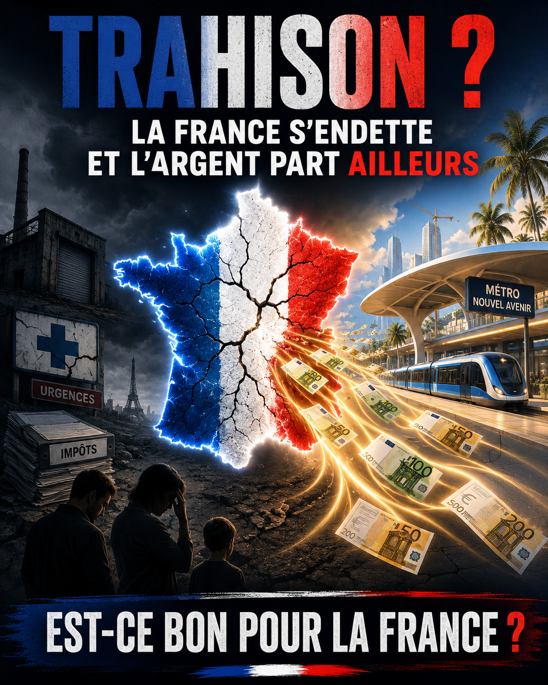 Illustration : Trahison ? La France s’endette et l’argent part ailleurs