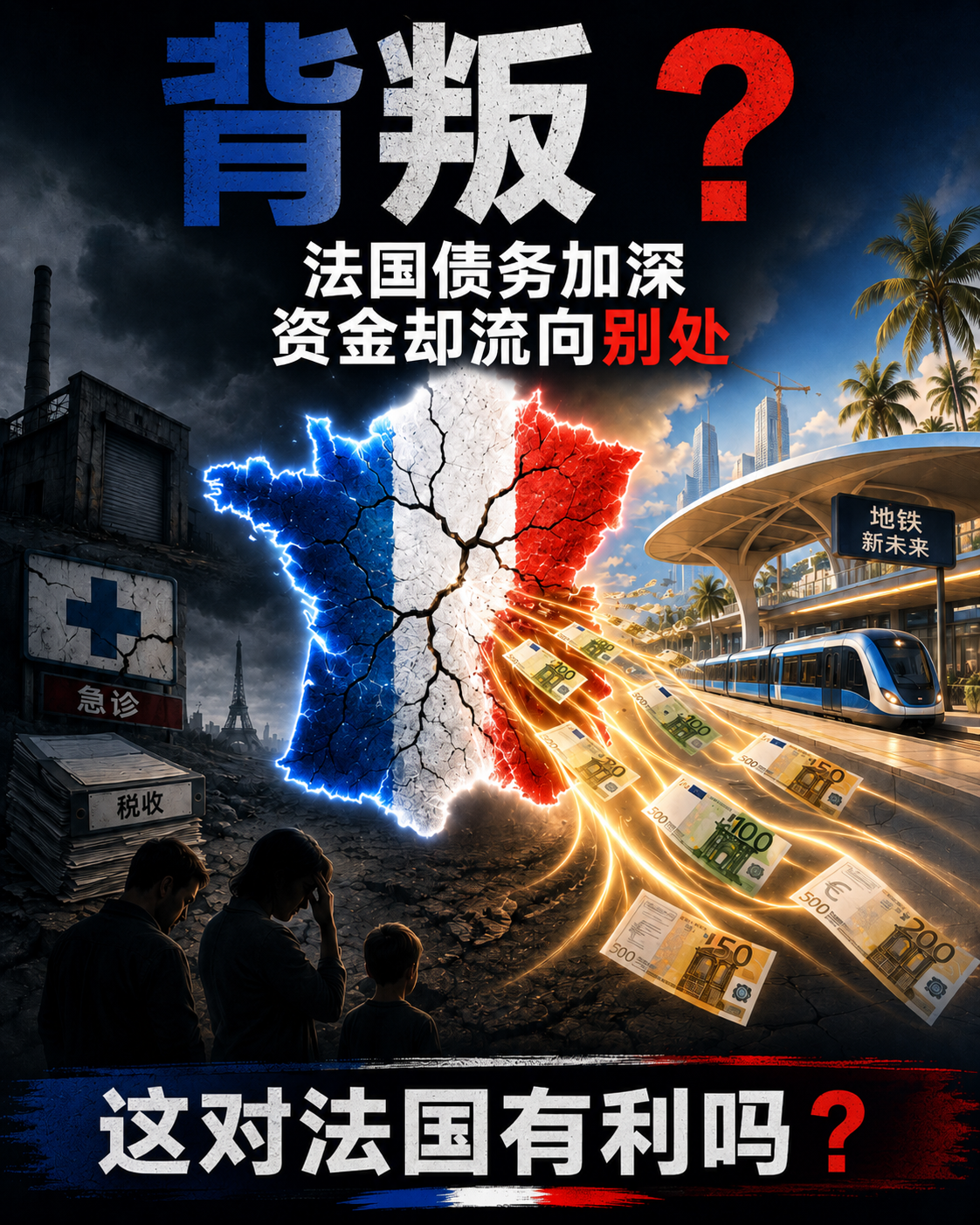插图：背叛？法国债务更深，资金却流向别处