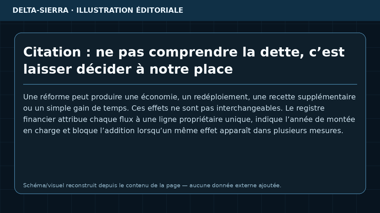 Citation : ne pas comprendre la dette, c’est laisser décider à notre place