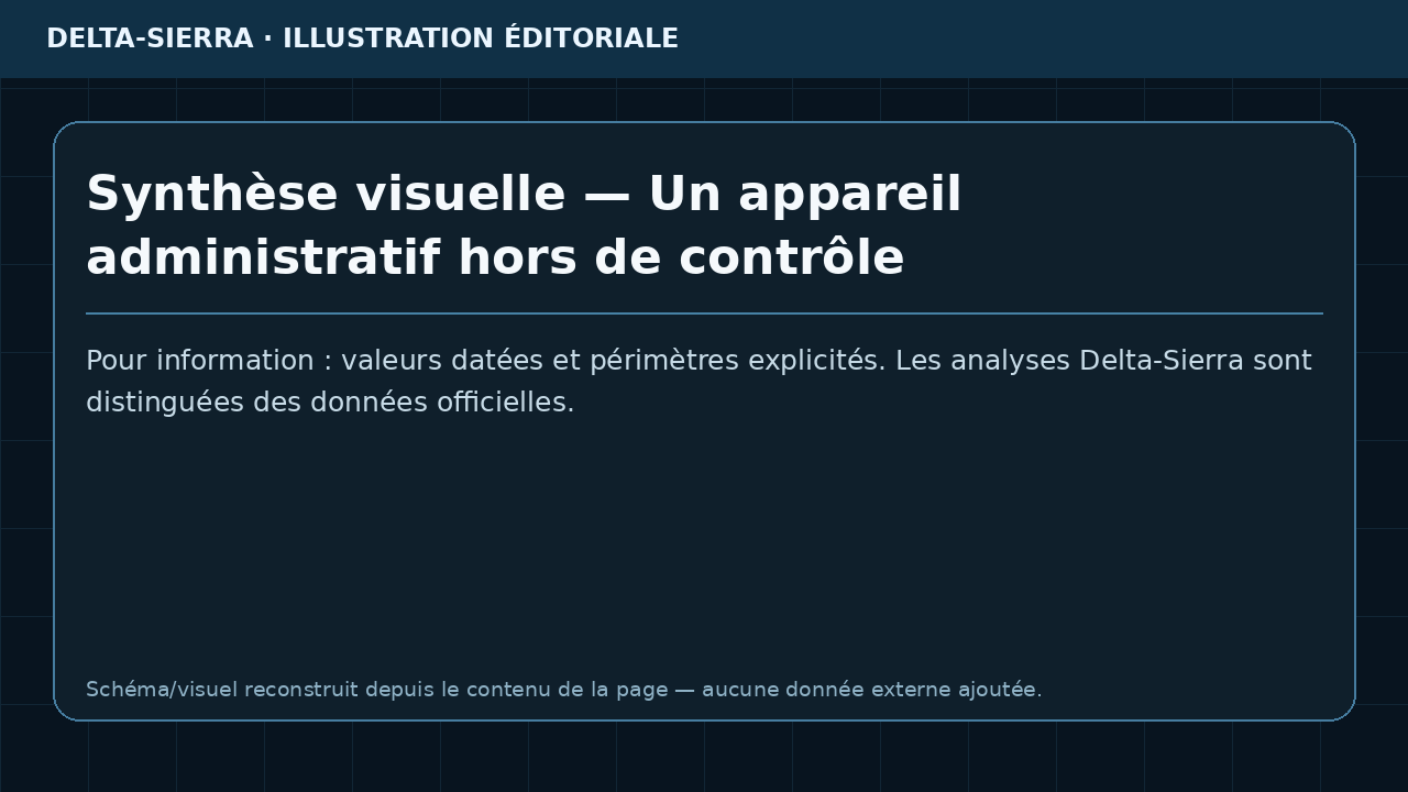 Synthèse visuelle — Un appareil administratif hors de contrôle