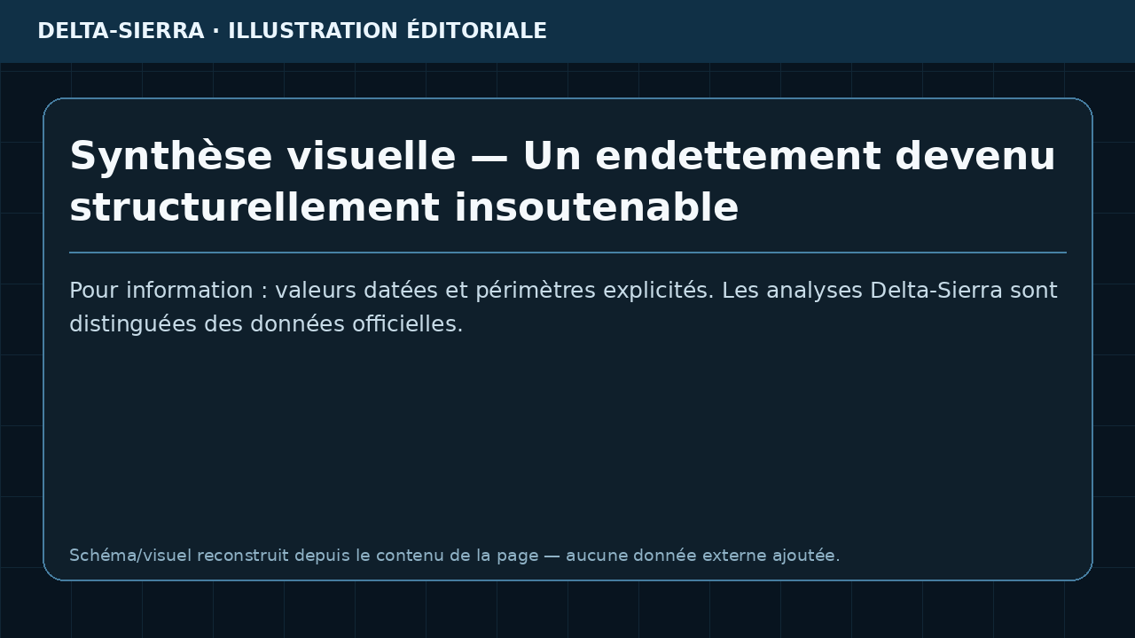 Synthèse visuelle — Un endettement devenu structurellement insoutenable