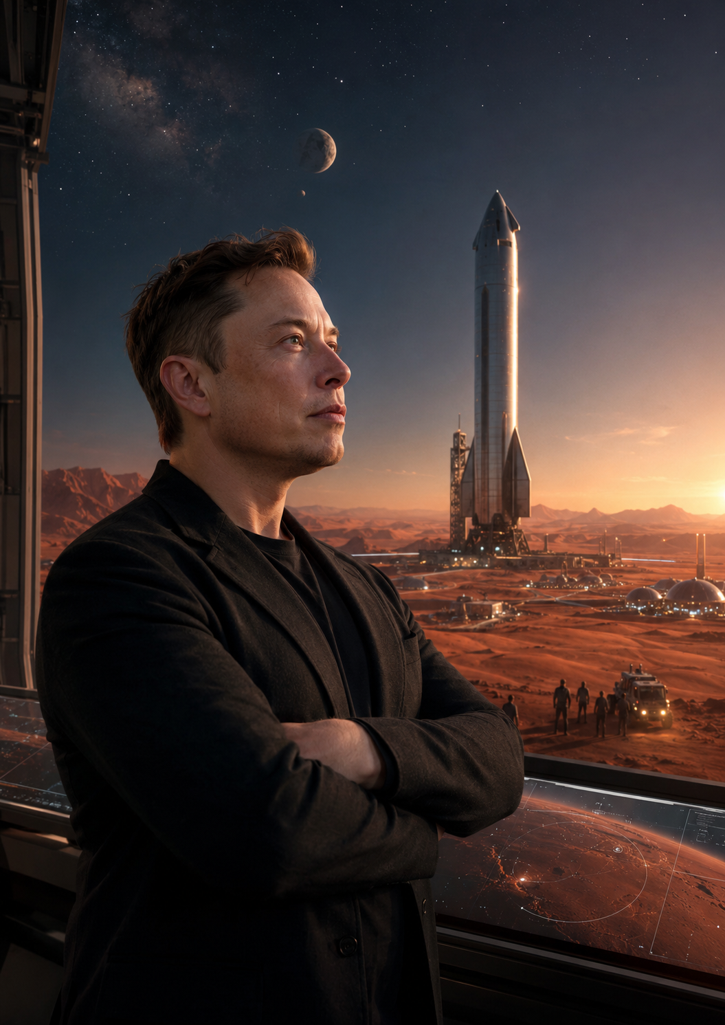 Elon Musk et Starship sur Mars