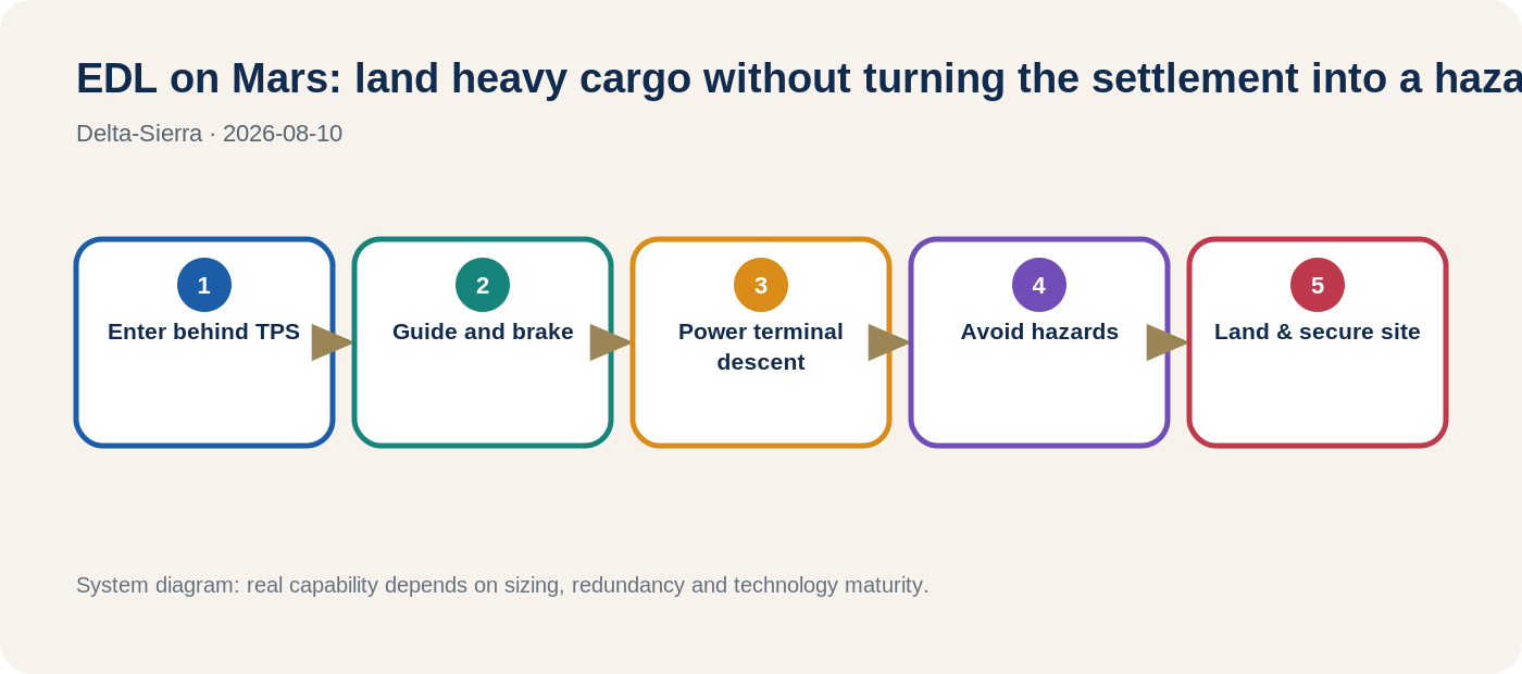Mars entry, descent and landing for heavy cargo.
