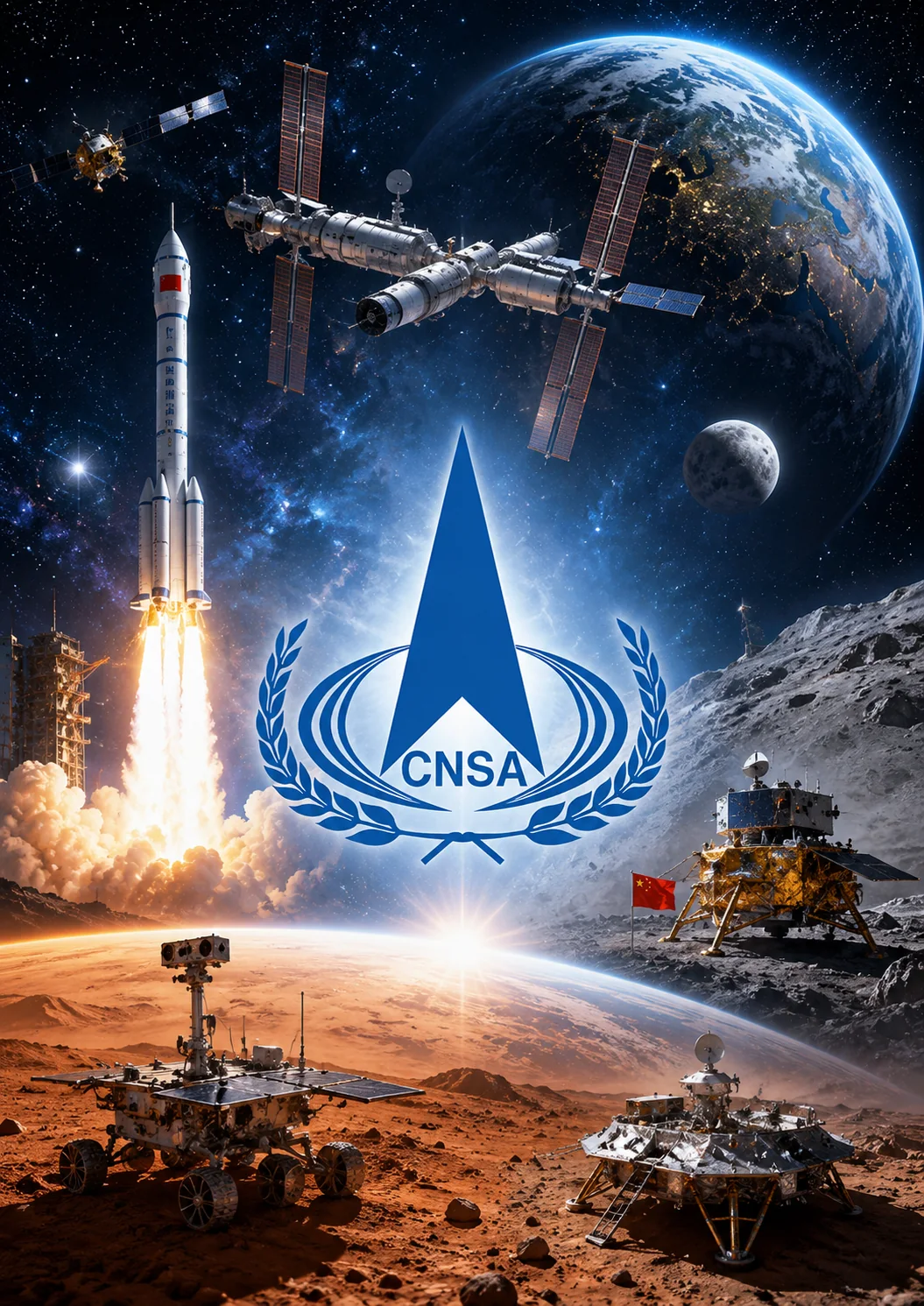 Programme spatial chinois : exploration robotique et espace profond