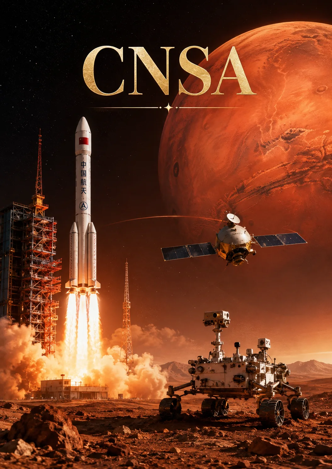 Illustration of China’s space program